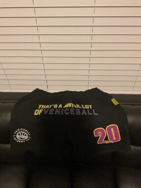 Awful Lot of Cough Syrup Venice Ball Black Shorts Size XL Brand New